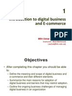 Introduction To Digital Business and E-Commerce: MBA Global - Spring 2020-21