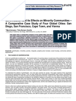 Gentrification and Its Effects On Minority Communities - A Comparative Case Study of Four Global Cities: San Diego, San Francisco, Cape Town, and Vienna