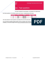 1: Biological Molecules - Topic Question S: Year Series Paper Number