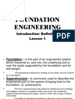 Foundation Engineering: Introduction/ Definition Lesson 1