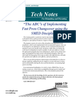 Tech Notes: "The ABC's of Implementing Fast Press Changeover Using The SMED Discipline."