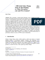 Decentralised, Off-Grid Solar Pump Irrigation Systems in Developing Countries - Are They Pro-Poor, Pro-Environment and Pro-Women?