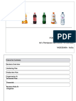 Pentacool Soft Drink Manufcatruing Project Report