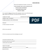 CSEC Geography FieldStudy SBA Strategy Sheet