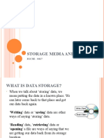 Storage Media and Devices: IGCSE - 0417