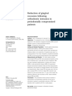 Reduction of Gingival Recession Following Orthodontic Intrusion in Periodontally Compromised Patients