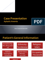 Case Presentation: Aplastic Anemia