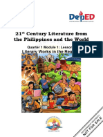 21 Century Literature From The Philippines and The World: Literary Works in The Regions