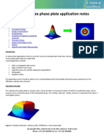 Optical Vortex Phase Plate Application Notes