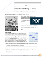 Student Exploration: Potential Energy On Shelves