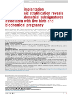 Window of Implantation Transcriptomic Stratification Reveals Different Endometrial Subsignatures Associated With Live Birth and Biochemical Pregnancy