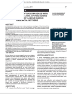 #Dijah - Ebsco 1 - Effectiveness of Back Massage With Mustard Oil On Level of Pain During First Stage of Labour Among Antenatal Mothers.