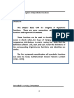 MODULE 4. Integrals of Hyperbolic Functions