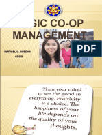 Basic Co-Op Management: Maricel G. Ruedas Cds Ii