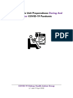 Hemodialysis Unit Preparedness COVID-19 Pandemic: During and After