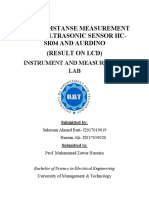 Distance Measuring With ULTRASONIC SENSOR WITH AURDINO Report