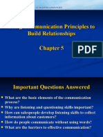 Personal Selling - CH 5 - Using Communication Principles To Build Relationships