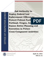 DHS Had Authority To Deploy Federal Law Enforcement Officers To Protect Federal Facilities in Portland, Oregon, But Should Ensure Better Planning and Execution in Future Cross-Component Activities