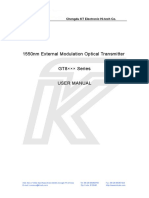 KINGTYPE GT8×××External Modulation Optical Transmitter - User Manual