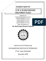 Design of A 30 MLD Sewage Treatment Plant: A Project Report On