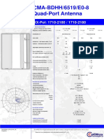 CMA-BDHH/6519/E0-8 Quad-Port Antenna: XX-Pol: 1710-2180 / 1710-2180