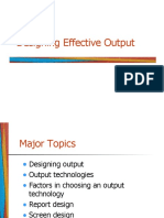 Effective Output Design