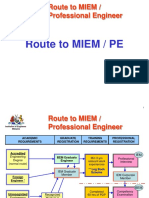 Route To MIEM / Professional Engineer