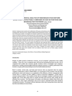 The Fundamental Analysis of Indonesian Stock Return (Case Study: Listed Public Companies in Sub Sector Food and Beverage For The Period 2003 2012)