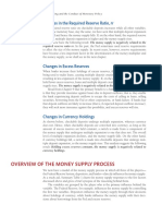 Overview of The Money Supply Process: Changes in The Required Reserve Ratio, RR