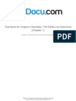 Test Bank For Organic Chemistry 11th Edition by Solomons (Chapter 1) Test Bank For Organic Chemistry 11th Edition by Solomons (Chapter 1)