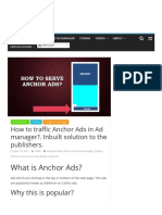 How To Traffic Anchor Ads in Ad Manager - Inbuilt Solution To The Publishers. - Pragmatic Web Media