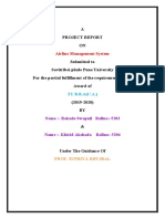 A Project Report ON: Airline Management System