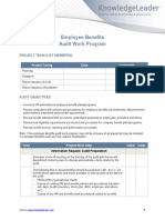 Employee Benefits Audit Work Program