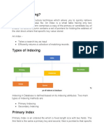 What Is Indexing?: Indexing Is A Data Structure Technique Which Allows You To Quickly Retrieve