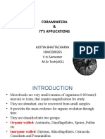 Foraminifera & It'S Applications: Aditya Bhattacharya 16MC000265 V Semester M.SC Tech (AGL)