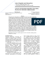 Scientific Approach: An English Learning-Teaching (Elt) Approach in The 2013 Curriculum