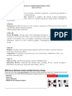 Human Computer Interaction Material For 3 Units