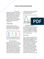 Densitometry and Spectrophotometr Y: Spectrophotometer Response