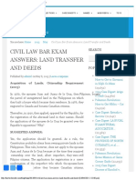 Civil Law Bar Exam Answers Land Transfer and Deeds