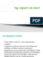 Training Report On BSNL: Presented By