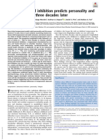 Infant Behavioral Inhibition Predicts Personality and Social Outcomes Three Decades Later