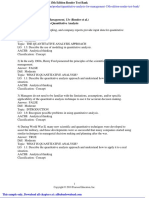 Chap 1 Quantiative Analysis Test Bank