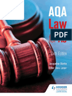 AQA Law For As Sixth Edition - Jacqueline Martin