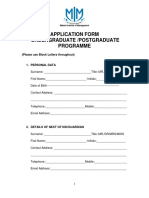 Application Form Undergraduate - Postgraduate Program - Doc - Final