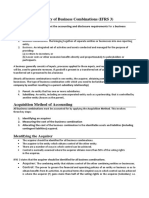 Summary of IFRS 3 Business Combination