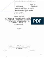 Method For Emission Spectrometric Analysis of Austenitic and Ferritic Stainless Steels Point To Plane Technique (First Revision)