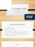 Quiz On Chapter 13B&C