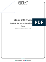 Summary Notes - Topic 3 Edexcel Physics GCSE