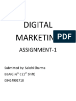 Digital Marketing: Assignment-1