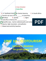 Unit 10 Ecotourism Lesson 3 Reading